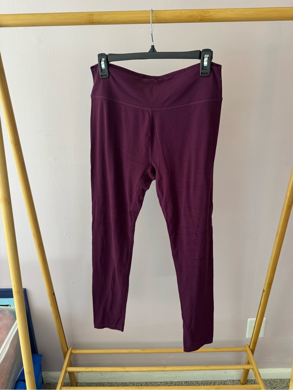 stori Women's High-Rise Plum Activewear Leggings